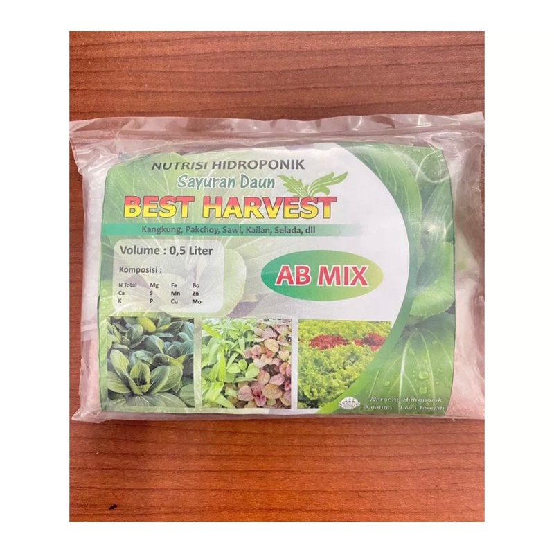 AB MIX BEST HARVEST nutrisi hidroponik sayuran daun