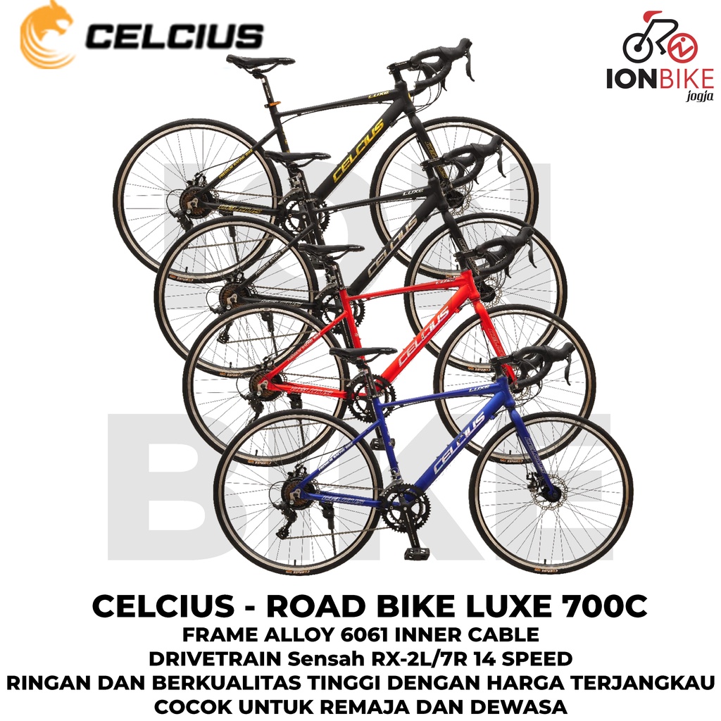 Sepeda Balap Celcius Luxe 700c Alloy 2x8 Speed 700 c Discbrake Disc Brake Scapa Roadbike GravelBike 