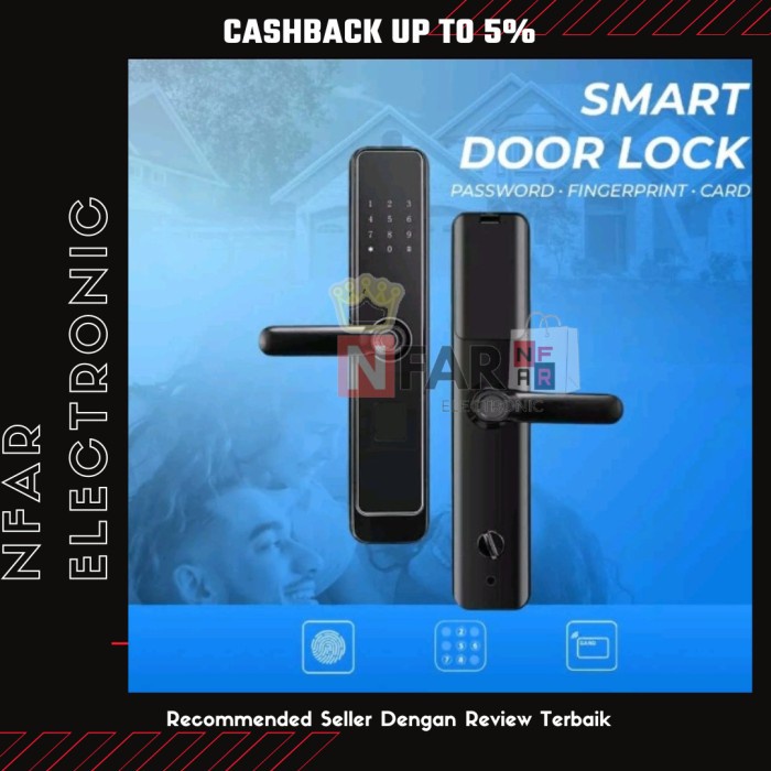 

Smart Door Lock Fingerprint Password Kunci Pintu Pintar Taffguard