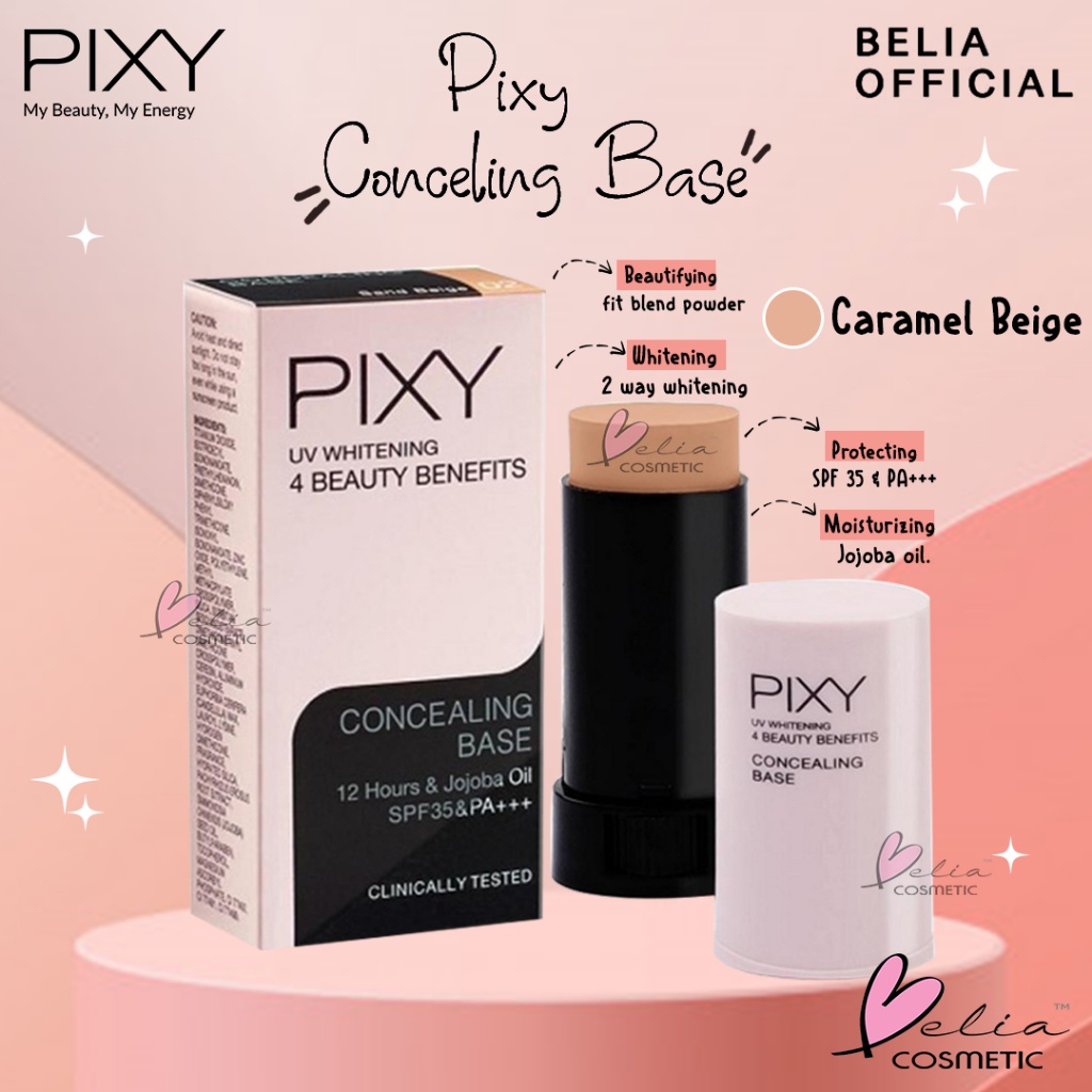 ❤ BELIA ❤  PIXY Concealing Base 9g ( UV Whitening 4 Beauty Benefits concealer stick )