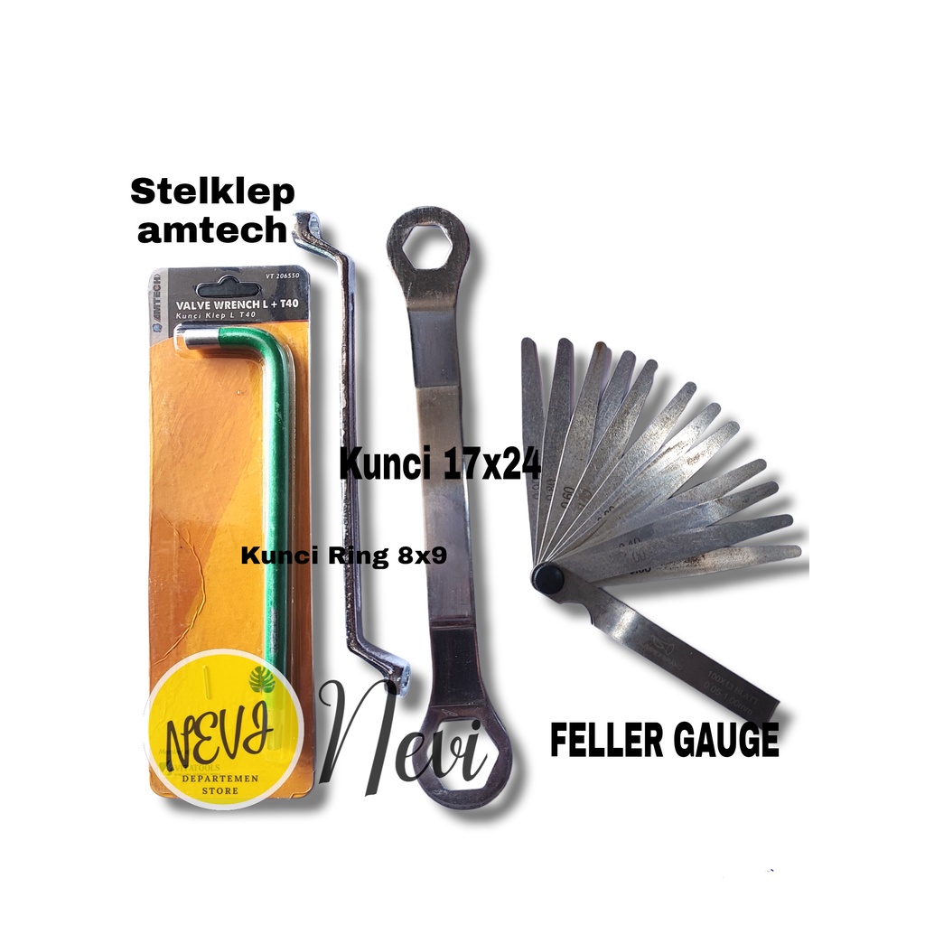 Paket Murah Kunci Stel Klep 4 pcs Kunci Tutup Klep Kunci Klep Feeler Gauge Tekiro
