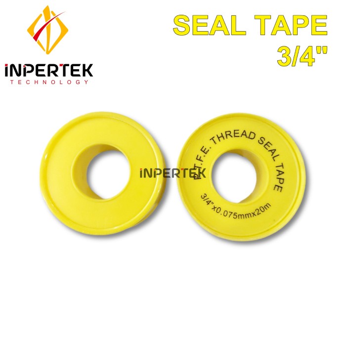 

SEAL TAPE 3/4" PTFE SELOTIP DRAT KRAN AIR 20M ISOLASI PIPA THREAD