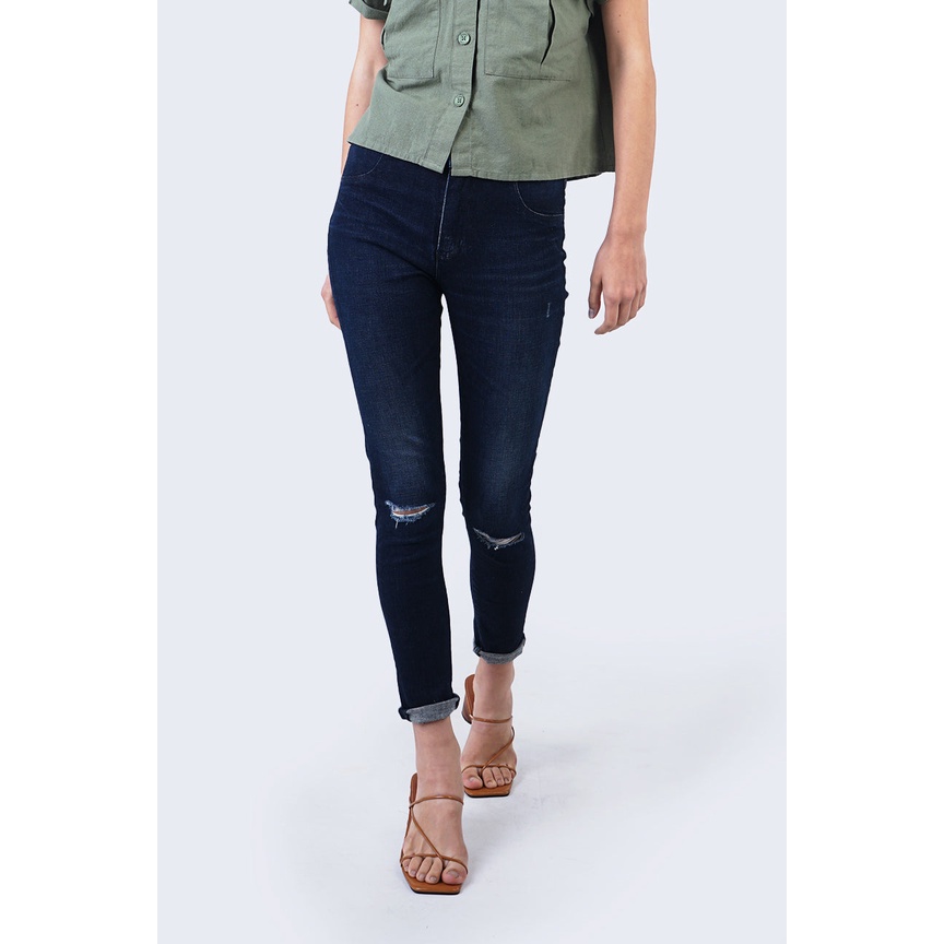 BodyTalk Celana Panjang Wanita Denim Online Dark Blue 43073T3DL