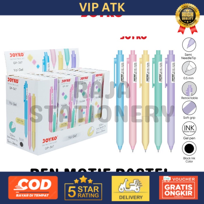 

JOYKO GEL PEN 0.5 BLACK PEN PULPEN JOYKO CETEK HITAM GP-367 [120PCS] alat tulis kantor atk