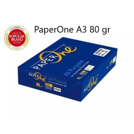 

[Gojek/Grab] Termurah! Kertas Fotocopy Print HVS A3 70 / 80 g PaperOne - 80 gram