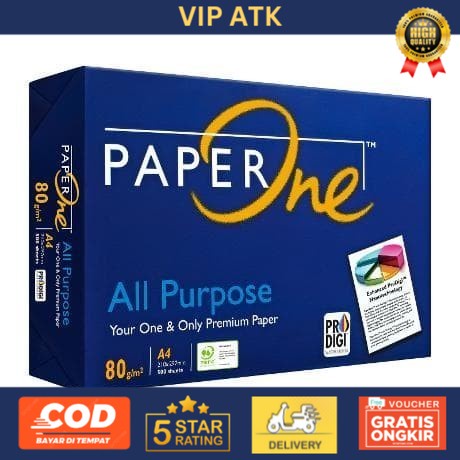 

[Grab/Gojek] Kertas Fotocopy Print HVS A4 80 gr PaperOne Rim