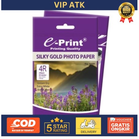 

Kertas Foto e-Print Silky Gold 4R 260 gsm