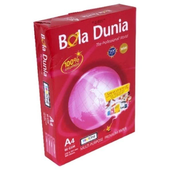 

Termurah !! Kertas Fotocopy Print HVS A4 80 gr Bola Dunia / Rim
