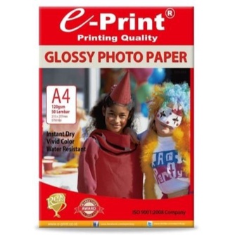 

Kertas Foto e-Print Glossy Photo Paper A4 120 gsm