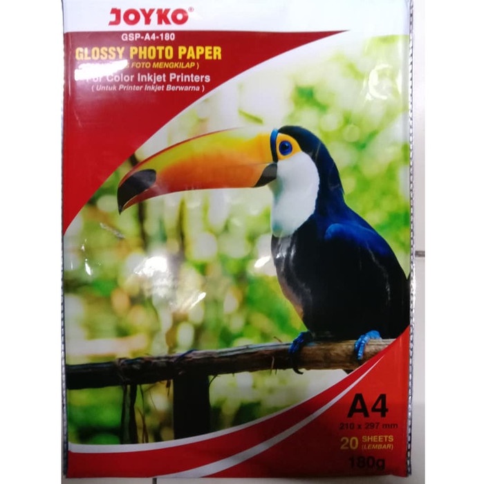 

Kertas Foto Glossy A4 180 Gsm / Glossy Photo Paper 180 Gr Gram [PACK]