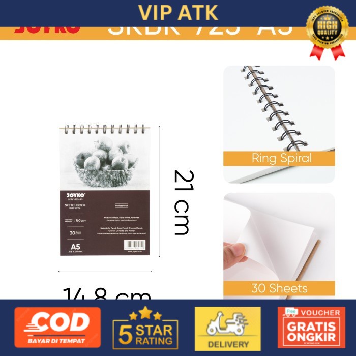 

Joyko Drawing Sketch Book A5 A4 A3 PROFESSIONAL / Buku Gambar Sketsa - A5