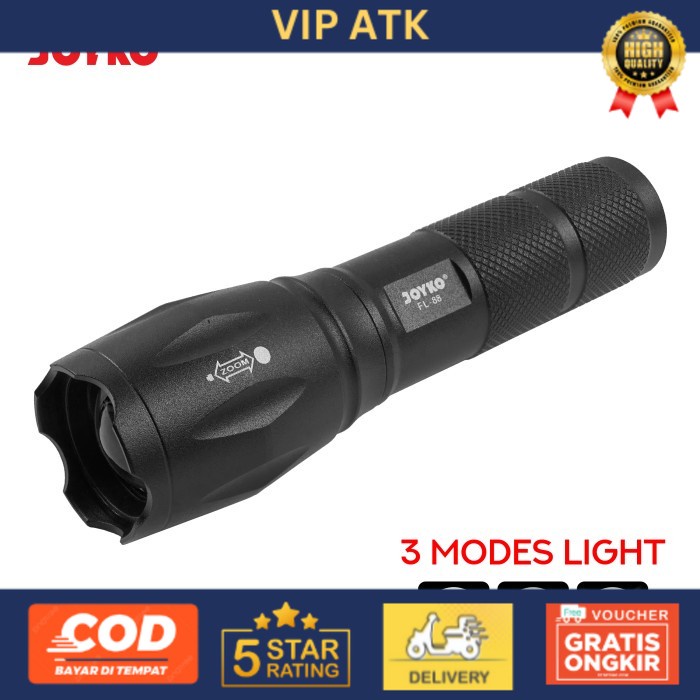 

Joyko Flashlight LED / Senter Joyko Lampu LED Terang Tangan FL-88