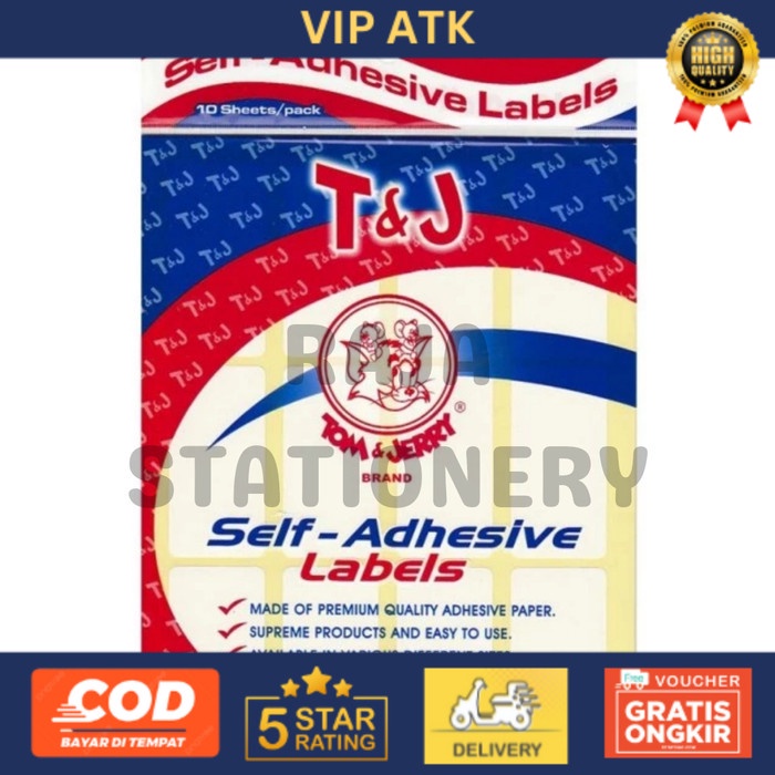 

LABEL TOM & JERRY STICKER TOM AND JERRY 103 107 123 127 PACK [25PCS] - 103