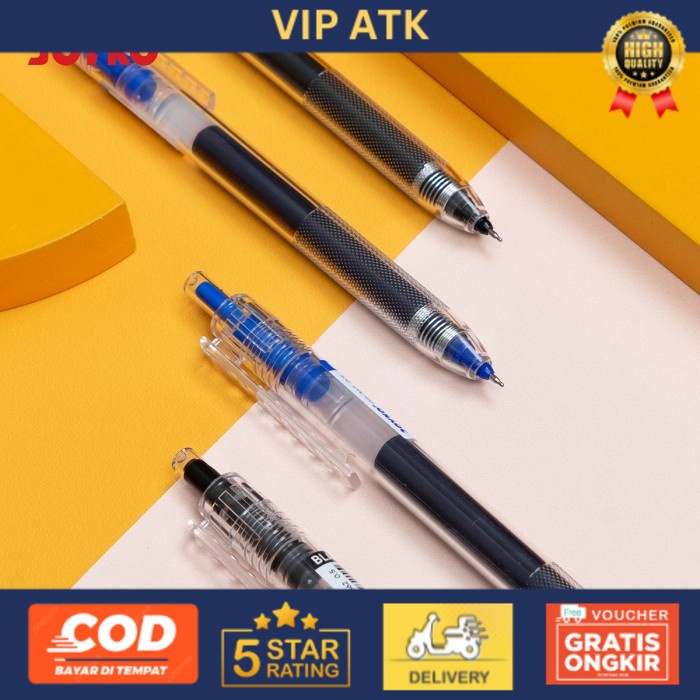 

Joyko Gel Pen Clicker 0.5 JUMBO FILL / Pulpen Pen Joyko Cetek GP-362 - Hitam