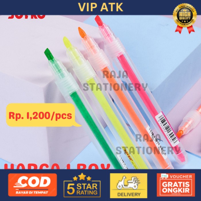 

JOYKO HIGHLIGHTER NEON COLOUR PEN PENANDA JOYKO MODEL PEN [12PCS] - Orange