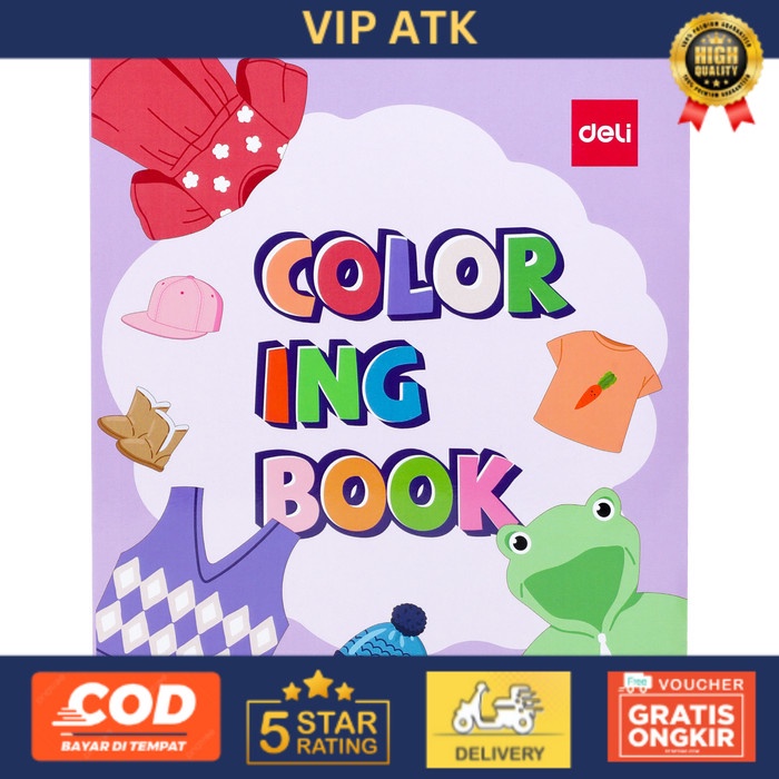 

DELI Colouring Book Children / Buku Mewarnai Anak Balita Buah Hewan - EN045