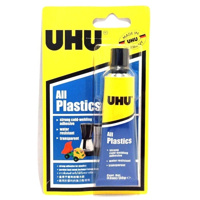 

UHU All Plastic Glue / Lem UHU Plastik Perekat Bening Mainan Serbaguna