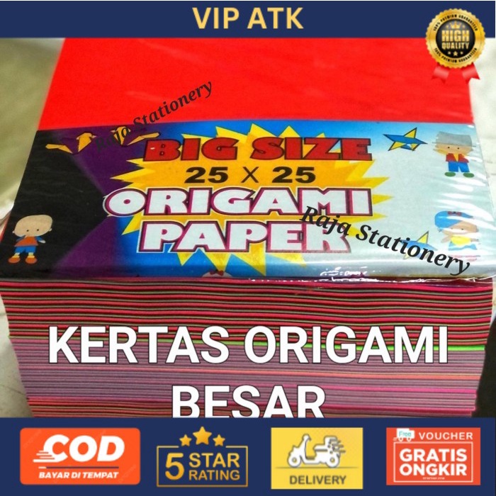 

Origami Paper BIG SIZE Kertas Origami 25x25 30x30 Besar Sukung Lipat - 25x25cm alat tulis kantor atk