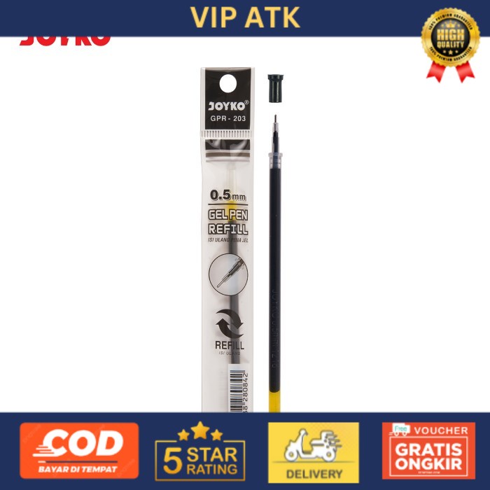 

Joyko Gel Pen Refill 0.5mm / Tinta Isi Ulang Pen Joyko JK-100 GPR-203 alat tulis kantor atk
