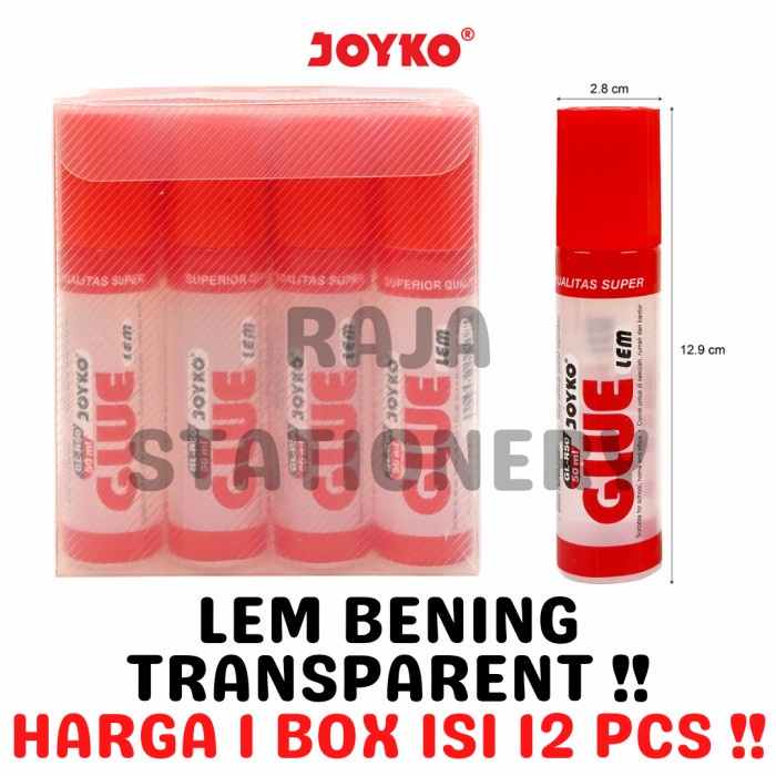 

JOYKO TRANSPARENT GLUE 50ML LEM CAIR JOYKO PRAKARYA GL-R50 [12PCS] alat tulis kantor atk
