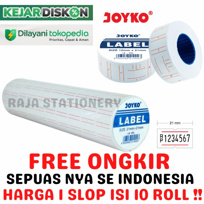 

Joyko Price Label / Sticker Label Harga Joyko MX-5500M LB-2RL [10PCS] alat tulis kantor atk