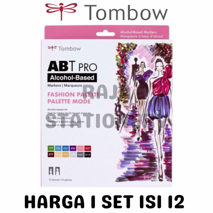 

Tombow ABT Pro Brush Pen Fashion Palette Set 12 Calligraphy Craft alat tulis kantor atk