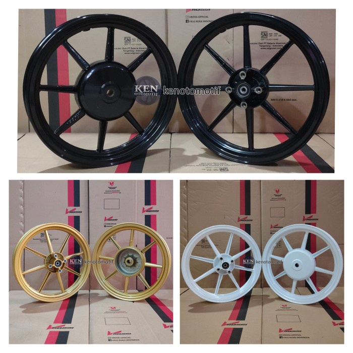 Velg Rossi VRossi Palang 8 Venom Comet Mio Karbu, Sporty, Mio Smile - White