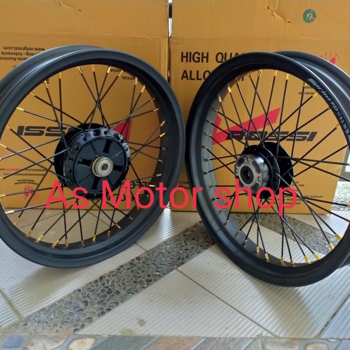 VELG SET UKURAN LEBAR 250 - 300 RING 17 TROMOL SET KAWASAKI W175 - 250 250 RING 17