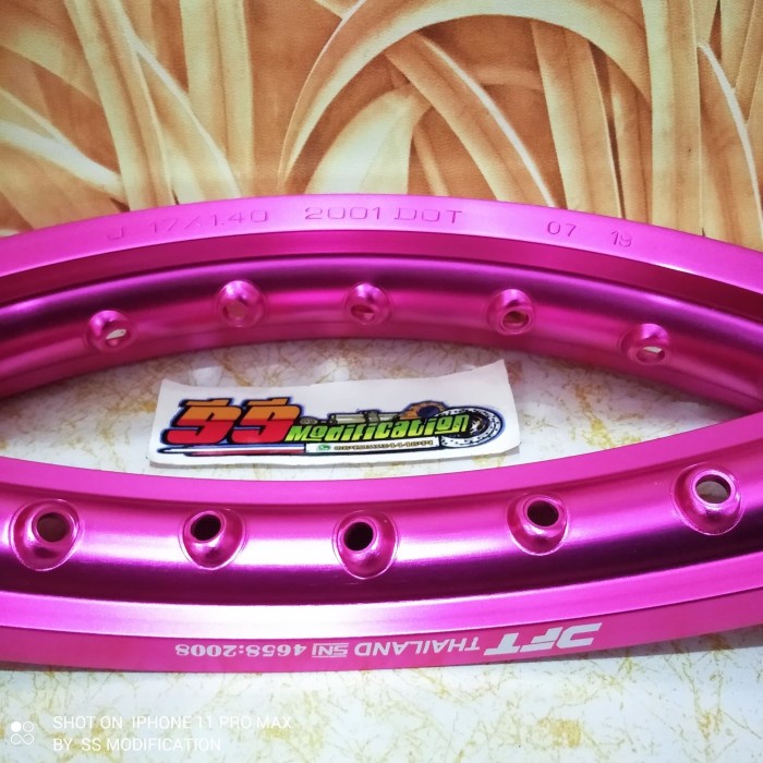 velg dft thailand ring 17 pink 140 rata