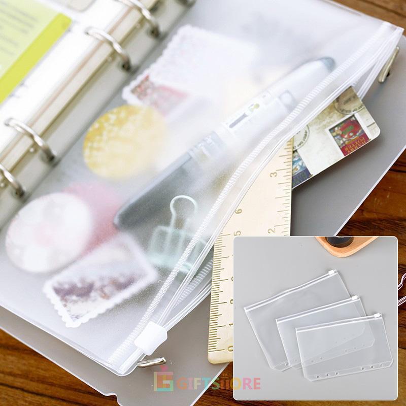 

COD✨Kantong Ziplock Zipper untuk Binder 6 Ring dan Photo Card Slot untuk Binder A5 A6 gs