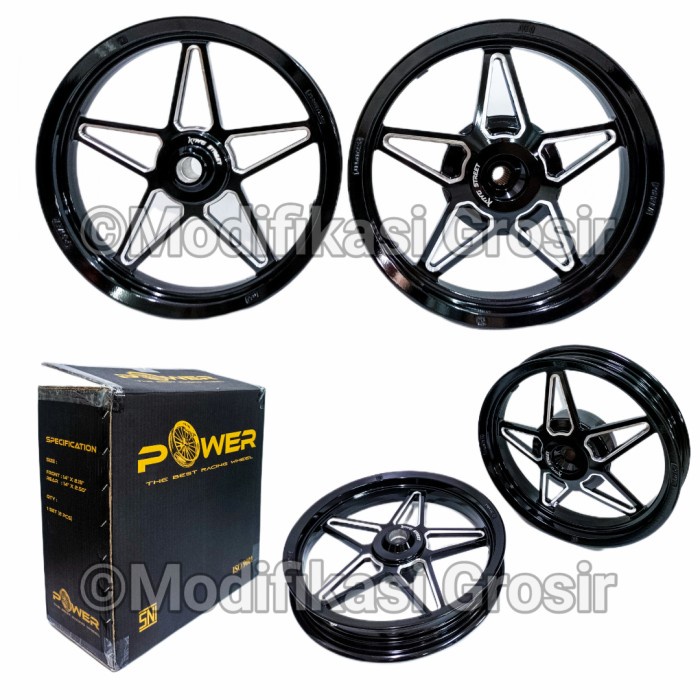 VELG RACING TAPAK LEBAR POWER KING STREET VARIO 110 BEAT SCOOPY GENIO - Gold