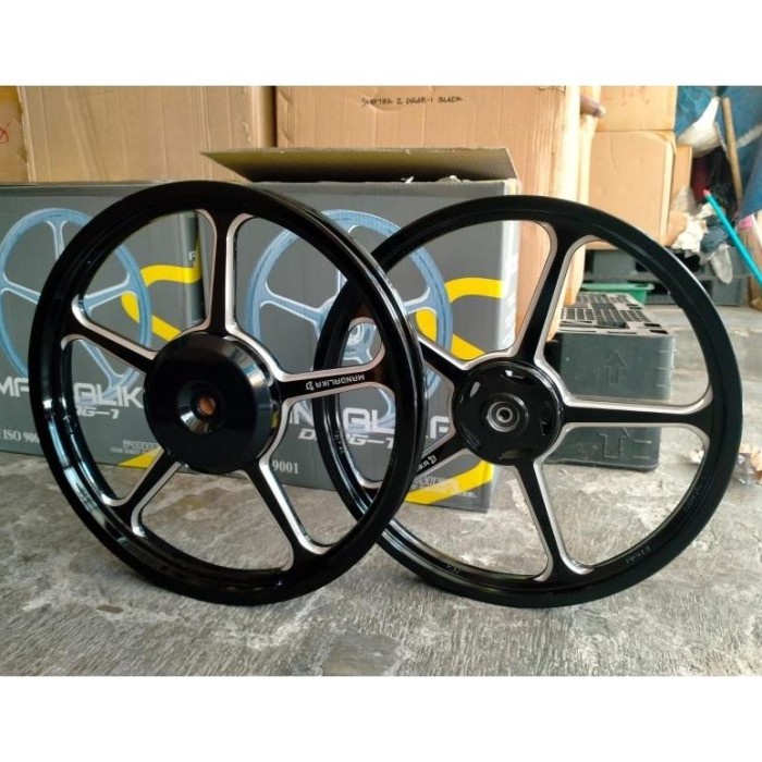 Velg Mandalika Vario 125 150 Ring 17 140/160 Bukan Enkei Garansi - Hitam, MANDALIKA TRML