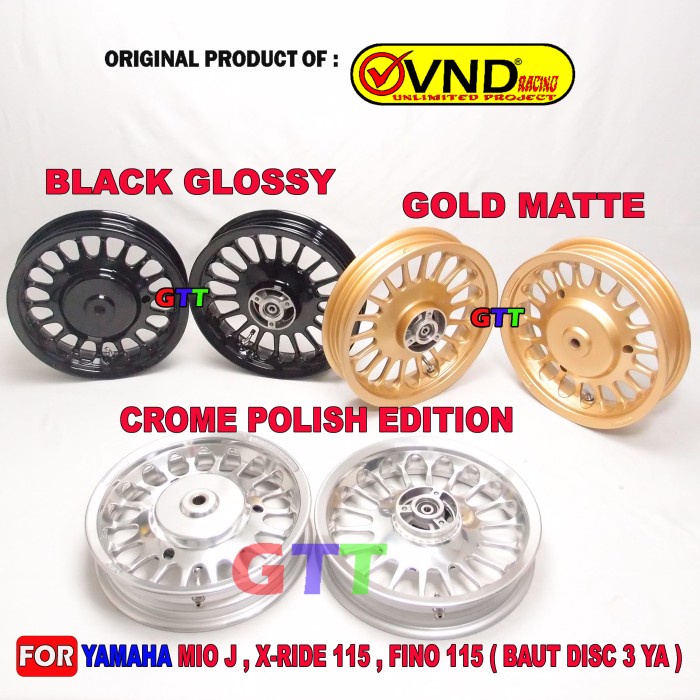 VELG RACING VND ROULLETE RING 12  MIO J, FINO 115, X RIDE 115 - GOLD MATTE