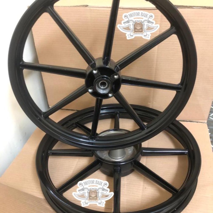 Velg V Rossi Palang 8 Lurus Swan Jupiter MX Jupiter Z fizr 140 160 - Hitam, vega lama fizr