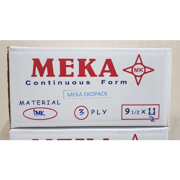 

KERTAS KOMPUTER/CONTINUOUS FORM 91/2 X11" 3PLY NCR - MEKA EKOPACK