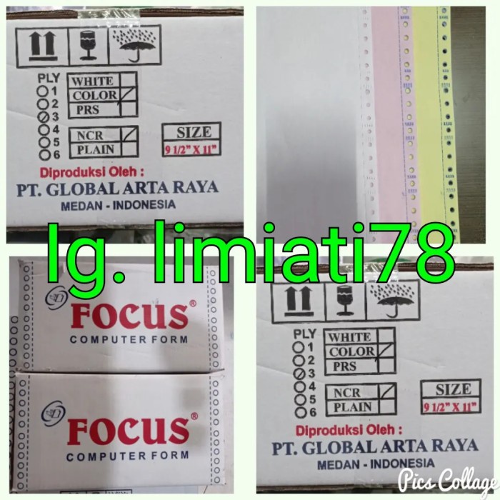 

Kertas Continuous Form Focus 9 1/2 x 11 (3 ply)
