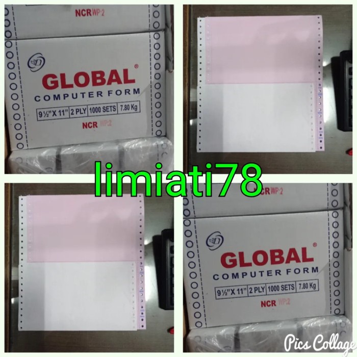 

Kertas Continuous Form Global 9 1/2 x 11 : 2 (2 ply)