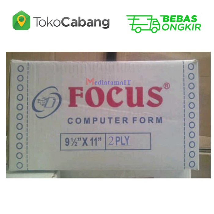 

Kertas Komputer Continuous Form Focus 9 1/2 x 11 rangkap 2 ply K2