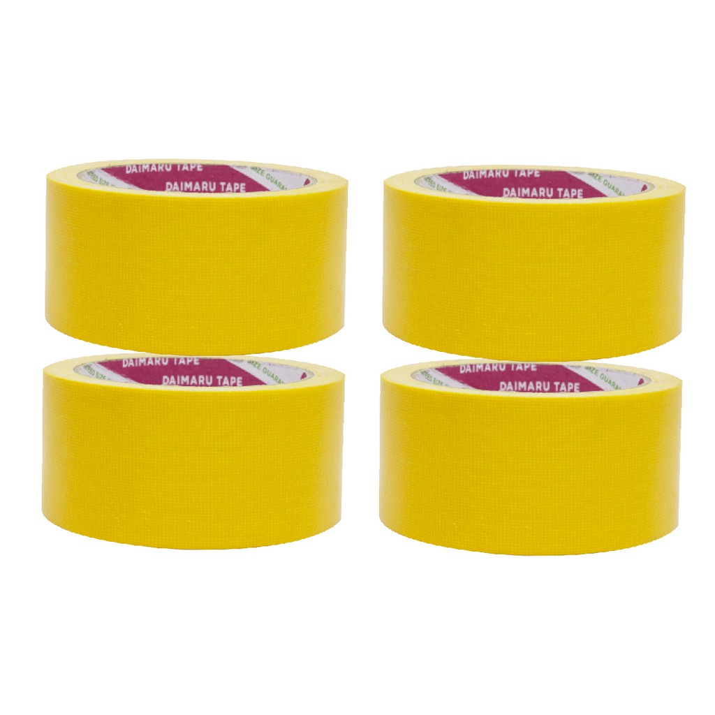 

Lakban kain Kuning 2 inch / Daimaru Cloth Tape Yelllow 48mm x 12m