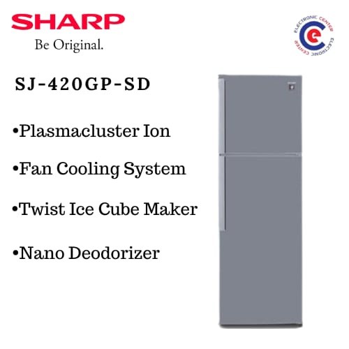 KULKAS SHARP SJ 420 GPSD LEMARI ES 2 PINTU SJ420GPSD SJ 420GPSD PLASMA