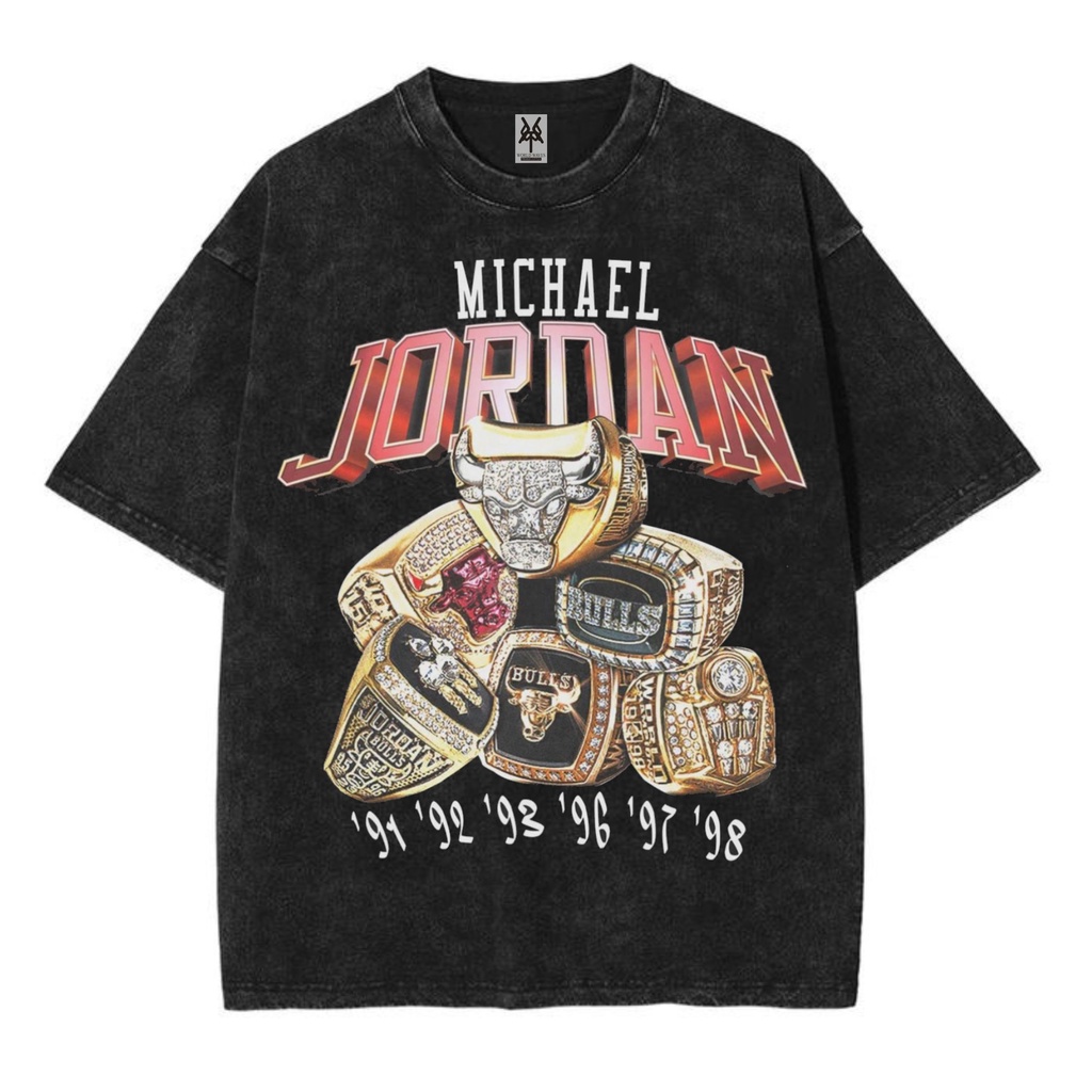 Kaos oversize Michael Jordan ring washed washing vintage tee