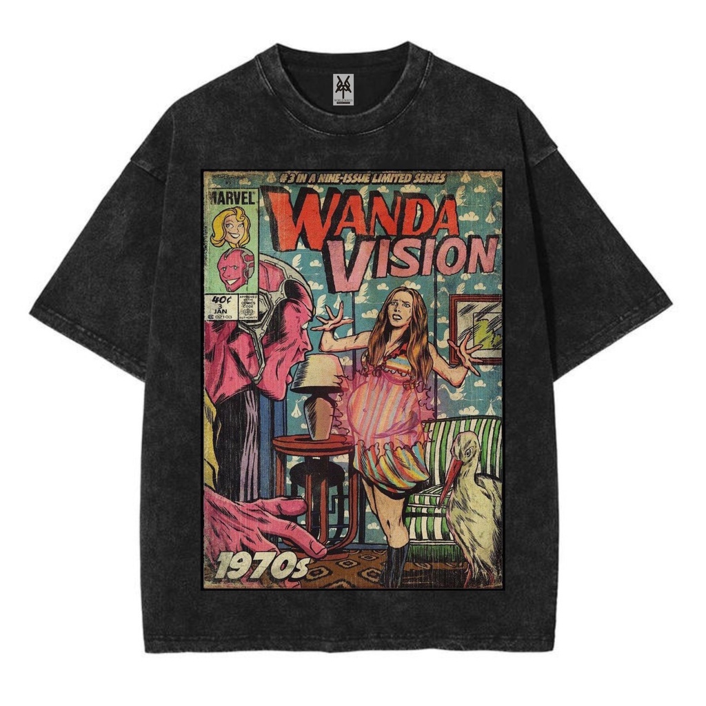 Kaos oversize Wanda vision baby washed washing vintage tee
