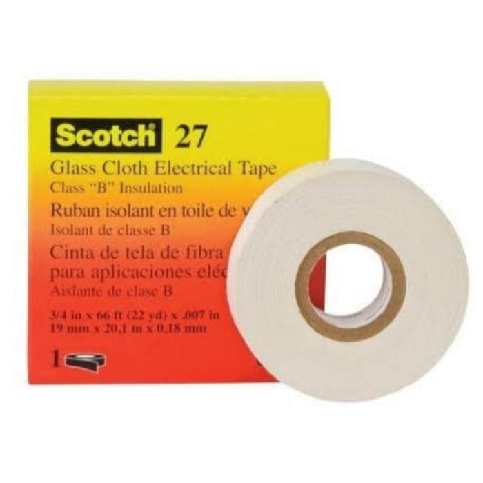 

3M Isolasi Scotch 27 Tahan Panas Electrical Tape Isolasi 3M 19mmx20 -FN10