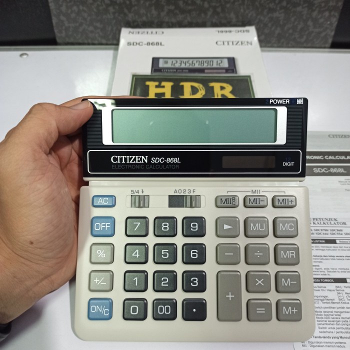 

Kalkulator Citizen SDC868L 12Digit