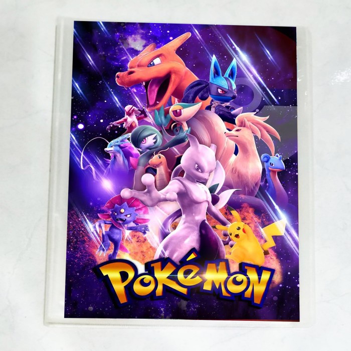 

Album kartu Pokemon card holder Muji Mewtwo bisa isi 216 kartu motif05