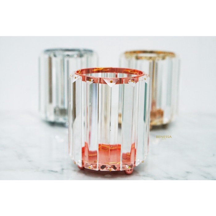 

Luxury Crystal Brush Pen Holder | Tempat Pulpen Brush Makeup Kristal