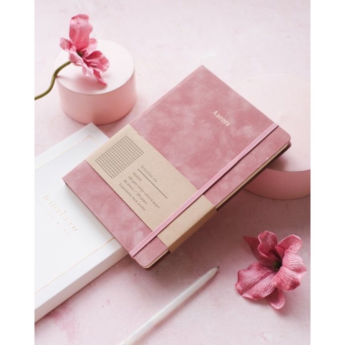 

Mason Suede Notebook Pink Rose Jurnal / Diary / Agenda / Buku Catatan