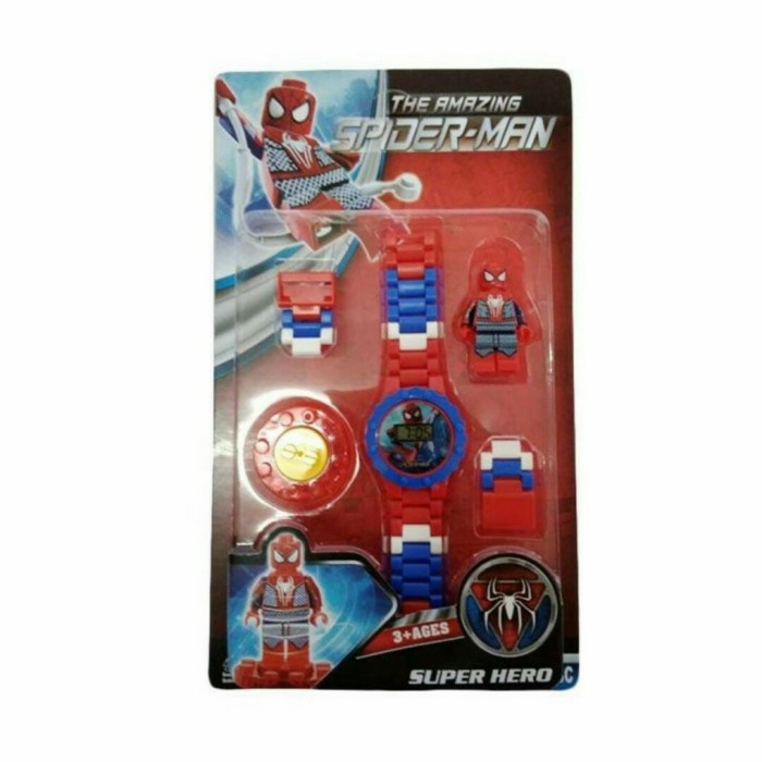 JAM TANGAN ANAK LEGO SPIDERMAN DIGITAL MAINAN EDUKASI ANAK MURAH - SPIDERMAN