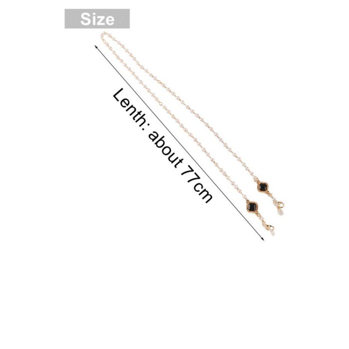 Greateskim Kalung Rantai Kacamata Aksen Mutiara Untuk Wanita