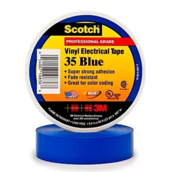 

3M Isolasi Scotch 35 Vinyl Electrical Tape 19mm x 20 meter Isolasi 3M - Putih -FN10